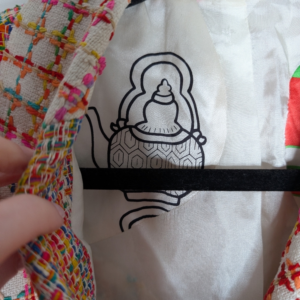 Y2k Poleci Patchwork Multicolor Tweed Blazer | Si… - image 3